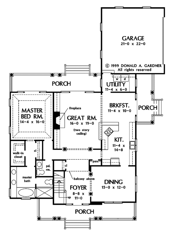 Country Floor Plan - Main Floor Plan #929-502