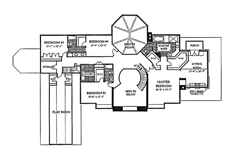 Home Plan - Floor Plan - Upper Floor for Country House Plan #953-127 - 4 bed, 3.5 bath