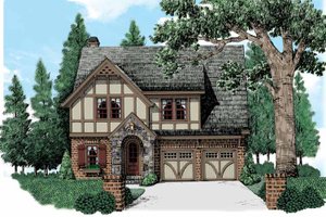 European Exterior - Front Elevation Plan #927-543