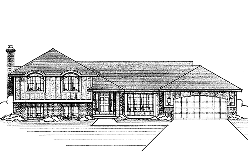 Home Plan - Exterior - Front Elevation 3 for European House Plan #51-800 - 3 bed, 1 bath