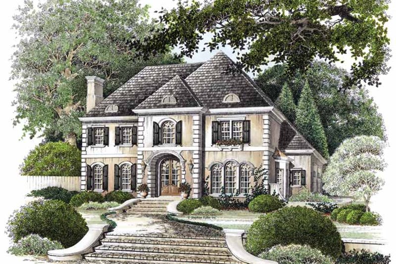 Architectural House Design - Country Exterior - Front Elevation Plan #429-72