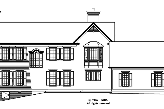 Exterior - Rear Elevation for Country House Plan #929-261 - 3 bed, 2.5 bath