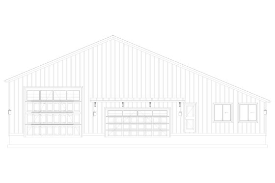 Exterior - Front Elevation 7 for Barndominium House Plan #1060-473 - 2 bed, 2 bath