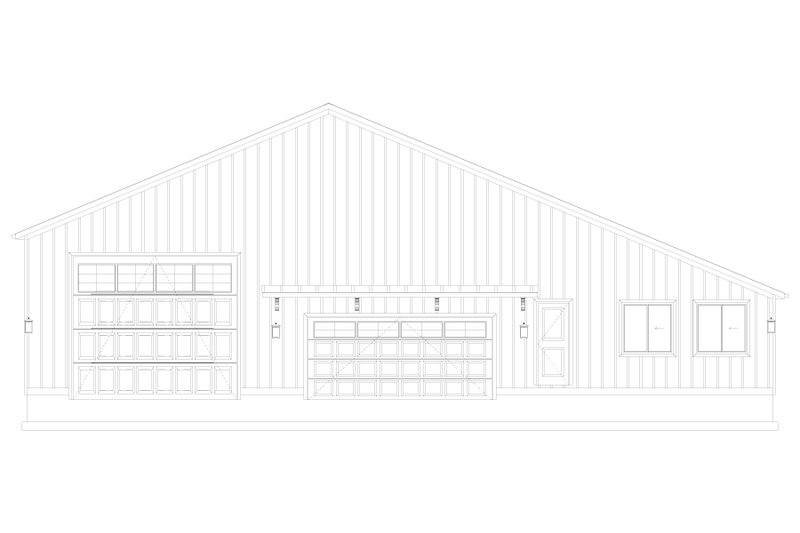 House Blueprint - Exterior - Front Elevation 7 for Barndominium House Plan #1060-473 - 2 bed, 2 bath