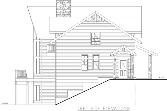 Exterior - Other Elevation for Cabin House Plan #117-573 - 4 bed, 3.5 bath