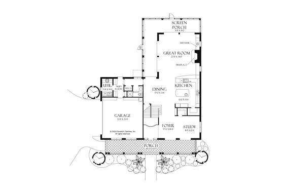Floor Plan - Main Floor for Country House Plan #929-897 - 4 bed, 5 bath