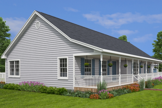 Exterior - Other Elevation 6 for Ranch House Plan #1082-2 - 3 bed, 2.5 bath