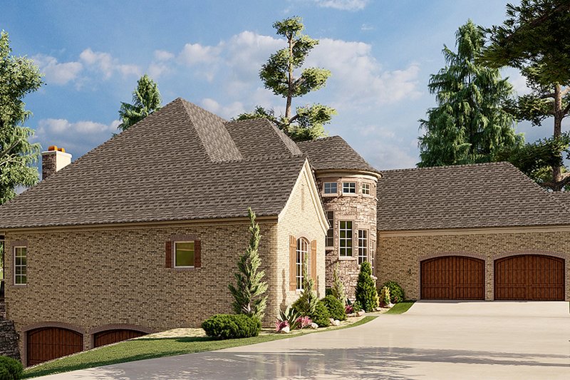 House Blueprint - Exterior - Other Elevation 1 for European House Plan #923-202 - 3 bed, 2.5 bath