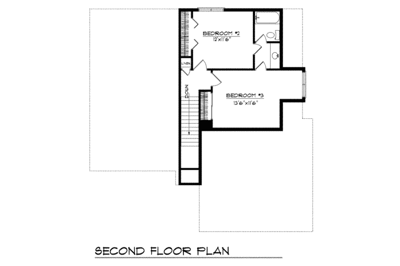 House Plan Design - Floor Plan - Upper Floor for Traditional House Plan #70-272 - 3 bed, 2.5 bath