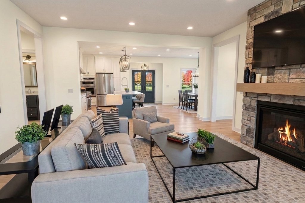 Interior - Family Room 3 for Farmhouse House Plan #51-1532 - 3 bed, 2.5 bath