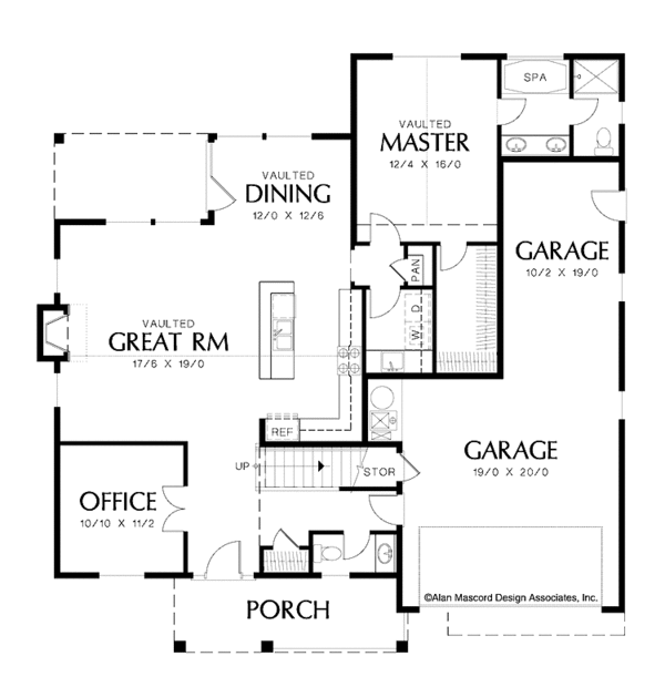 Architectural House Design - Craftsman Floor Plan - Main Floor Plan #48-849