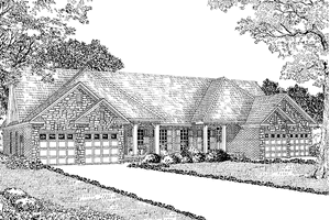 Country Exterior - Front Elevation Plan #17-2788