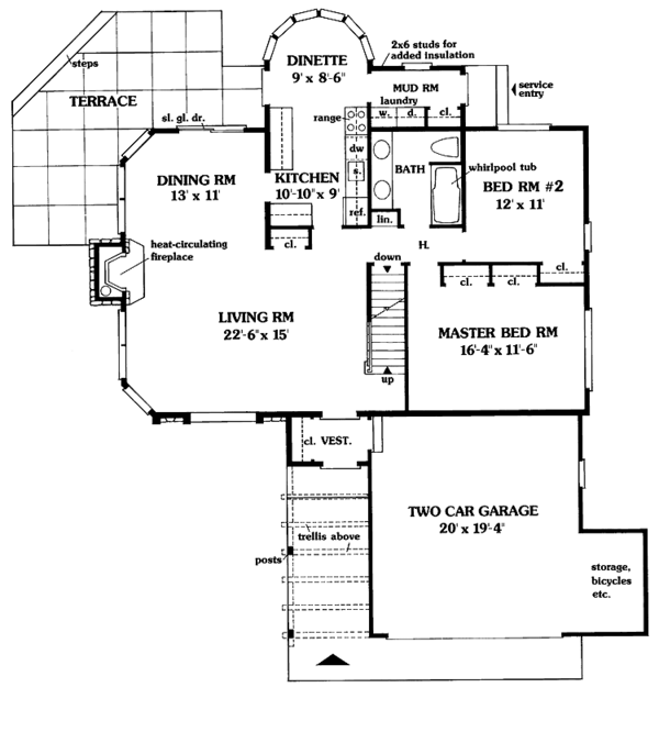 House Blueprint - Contemporary Floor Plan - Main Floor Plan #456-42