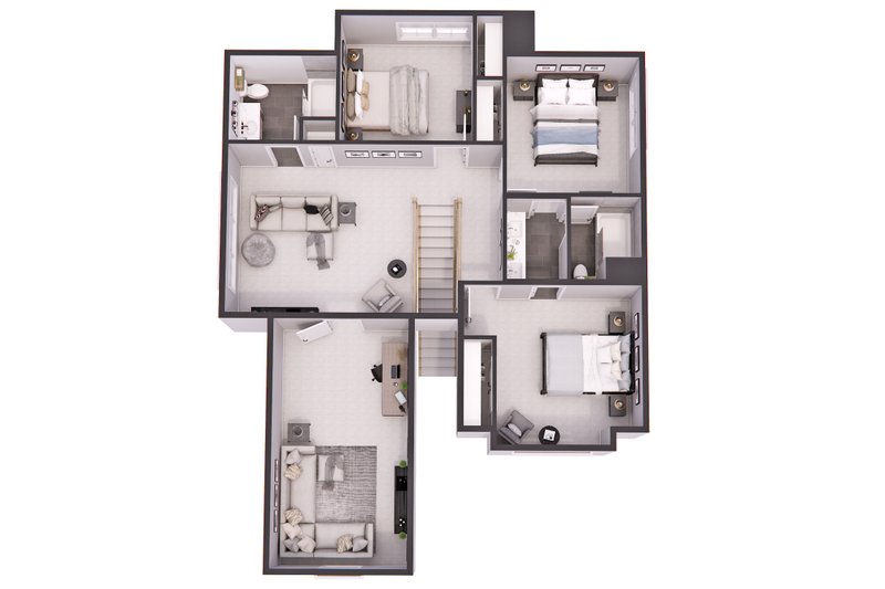Dream House Plan - Floor Plan - Upper Floor 1 for Farmhouse House Plan #51-1272 - 4 bed, 3.5 bath