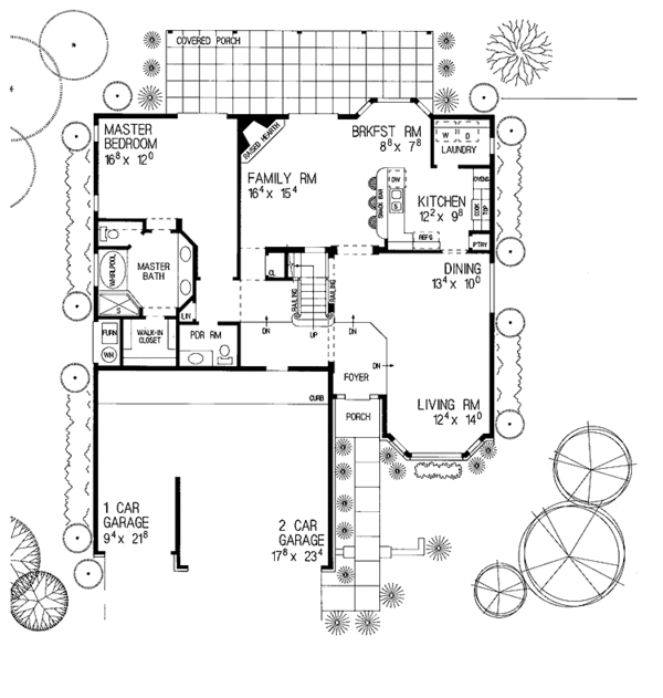 Home Plan - Contemporary Floor Plan - Main Floor Plan #72-916