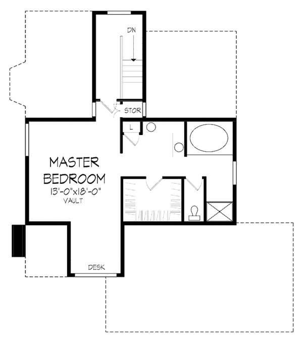 Dream House Plan - Craftsman Floor Plan - Upper Floor Plan #320-1342