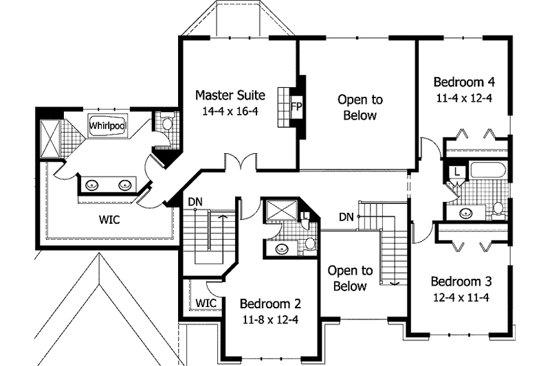 Dream House Plan - Floor Plan - Upper Floor for Traditional House Plan #51-962 - 4 bed, 3.5 bath