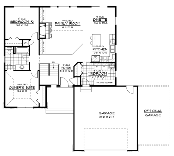 House Design - European Floor Plan - Main Floor Plan #51-591