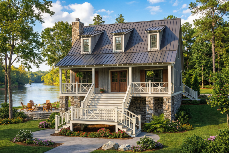 Dream House Plan - Country Exterior - Front Elevation Plan #17-3298