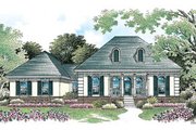 European Style House Plan - 3 Beds 2 Baths 1434 Sq/Ft Plan #45-110 