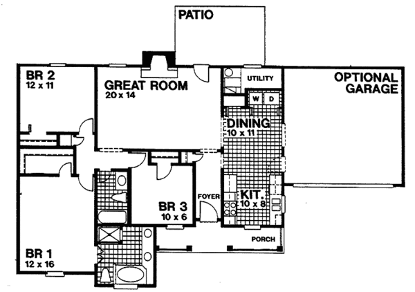 Architectural House Design - Country Floor Plan - Main Floor Plan #30-213