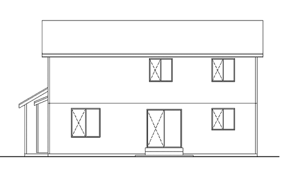 Exterior - Rear Elevation for Contemporary House Plan #951-14 - 4 bed, 2.5 bath