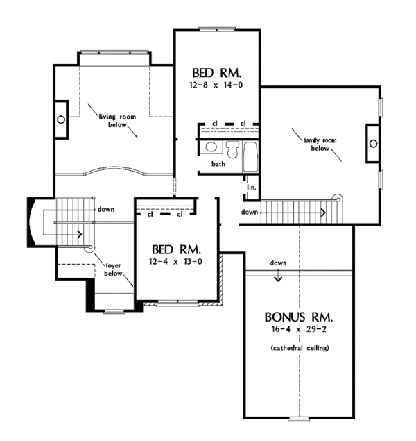 Dream House Plan - Traditional Floor Plan - Upper Floor Plan #929-498