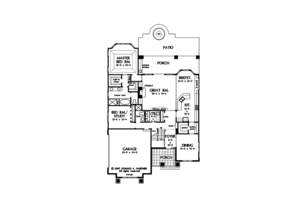 Floor Plan - Main Floor for Craftsman House Plan #929-839 - 5 bed, 4 bath