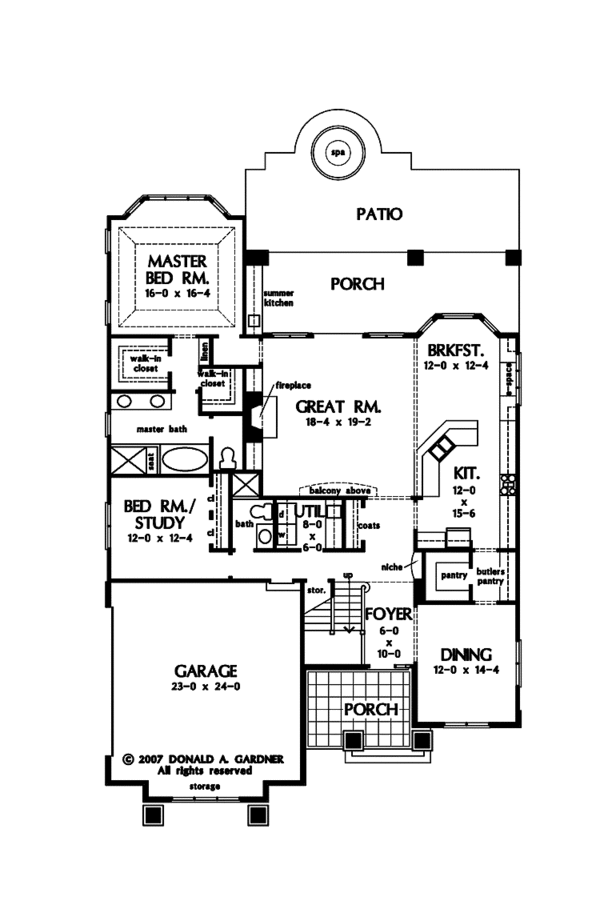 Dream House Plan - Craftsman Floor Plan - Main Floor Plan #929-839