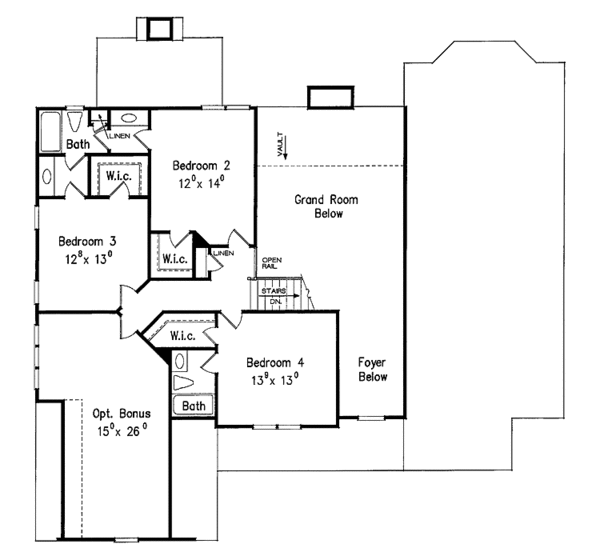 Dream House Plan - Colonial Floor Plan - Upper Floor Plan #927-599
