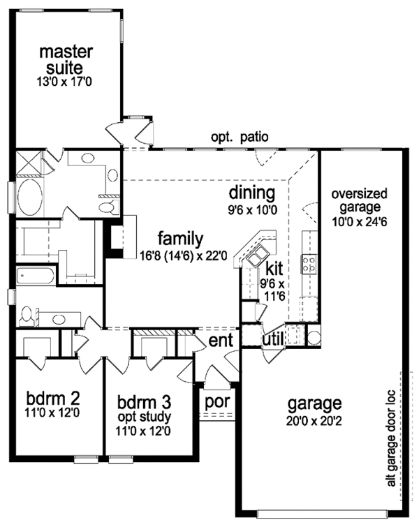 House Design - Traditional Floor Plan - Main Floor Plan #84-681