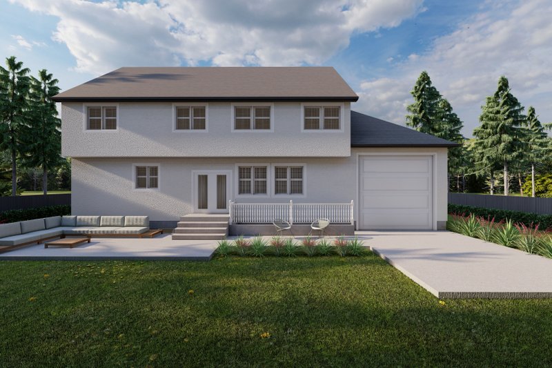 House Plan Design - Exterior - Rear Elevation 1 for Traditional House Plan #1060-153 - 5 bed, 4 bath