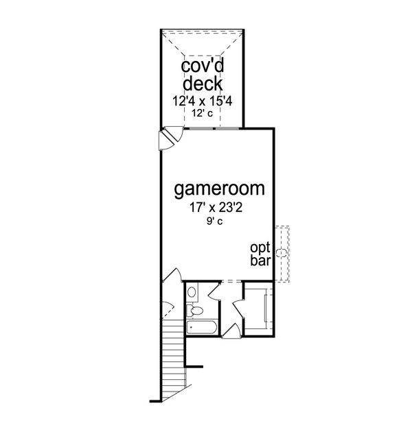 European Floor Plan - Upper Floor Plan #84-602