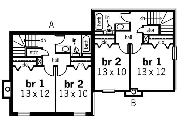 Home Plan - Traditional Floor Plan - Upper Floor Plan #45-397