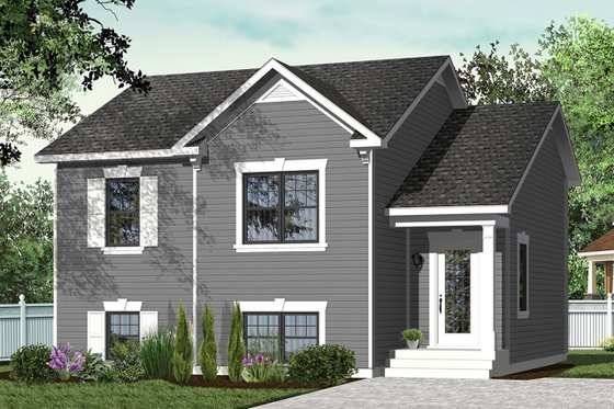 Exterior - Front Elevation 4 for Country House Plan #23-2228 - 2 bed, 1 bath