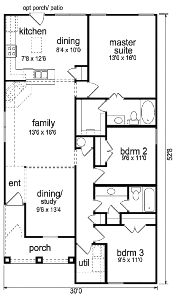 Cottage Floor Plan - Main Floor Plan #84-449