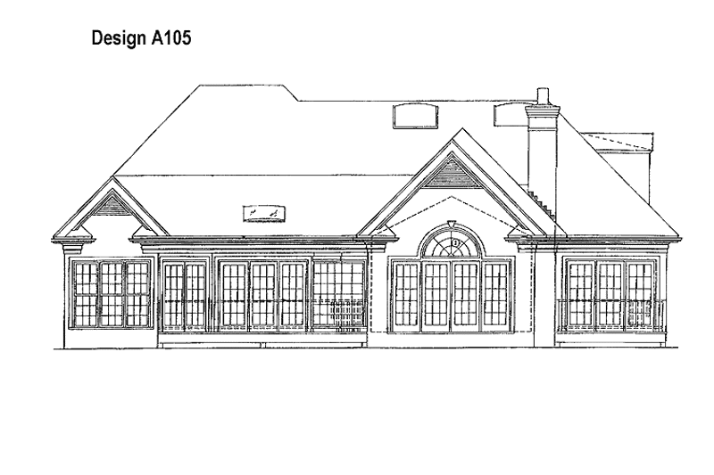 Dream House Plan - Exterior - Rear Elevation for Mediterranean House Plan #453-95 - 3 bed, 2.5 bath