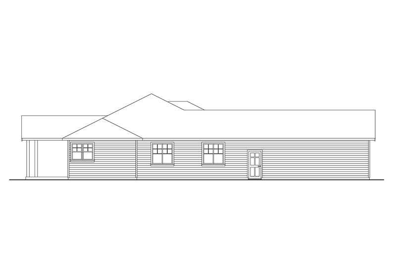 Architectural House Design - Exterior - Other Elevation 1 for Ranch House Plan #124-1373 - 4 bed, 3 bath