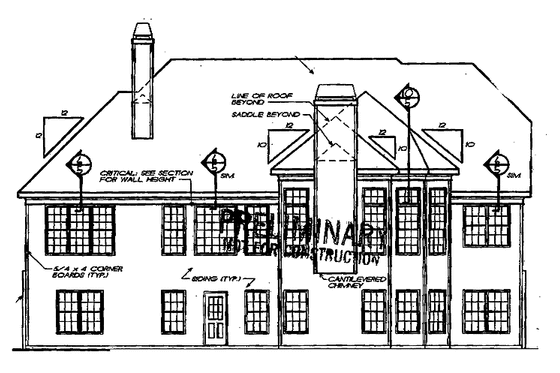 Exterior - Rear Elevation 1 for Country House Plan #927-129 - 3 bed, 2.5 bath