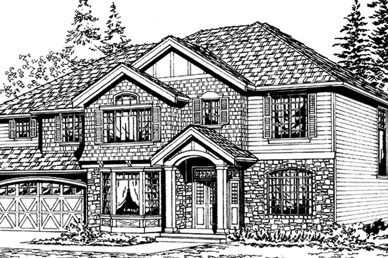 Home Plan - Exterior - Front Elevation 3 for Craftsman House Plan #132-376 - 4 bed, 2.5 bath