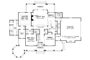 Floor Plan - Main Floor for Victorian House Plan #929-823 - 4 bed, 4 bath