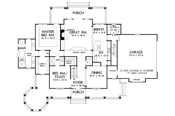 Floor Plan - Main Floor for Victorian House Plan #929-823 - 4 bed, 4 bath