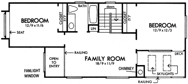 House Plan Design - Country Floor Plan - Upper Floor Plan #320-1250