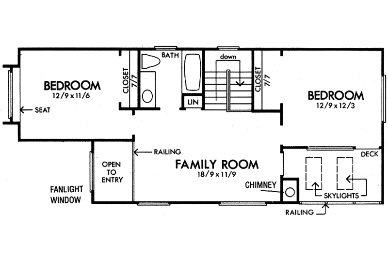 Home Plan - Floor Plan - Upper Floor for Country House Plan #320-1250 - 3 bed, 2.5 bath