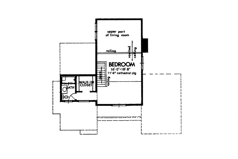 Home Plan - Floor Plan - Upper Floor for Contemporary House Plan #320-1209 - 3 bed, 2 bath
