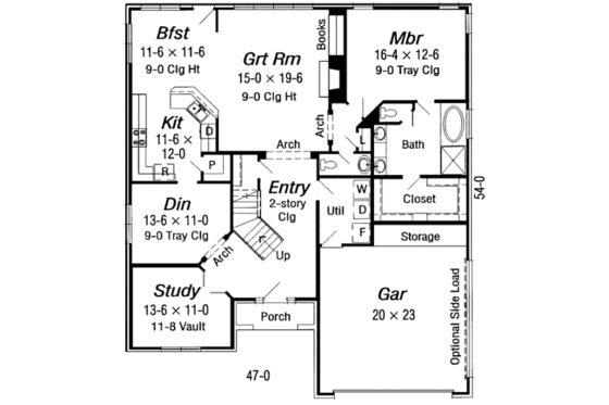 Floor Plan - Main Floor for European House Plan #329-131 - 5 bed, 2.5 bath