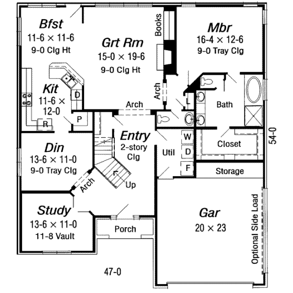 European Floor Plan - Main Floor Plan #329-131
