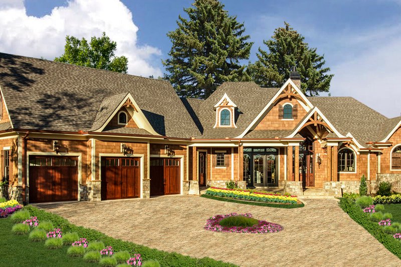 Craftsman Style House Plan - 4 Beds 3.5 Baths 4554 Sq/Ft Plan #54-496