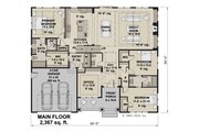 Craftsman Style House Plan - 3 Beds 2.5 Baths 2367 Sq/Ft Plan #51-1244 