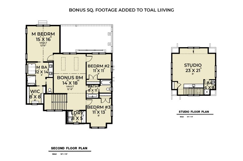 Home Plan - Floor Plan - Upper Floor for Farmhouse House Plan #1070-137 - 3 bed, 2.5 bath